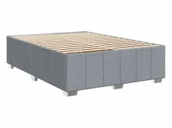 Discount Cama box spring con colchón tela claro 160x200 cm Somier - 160X200Cm