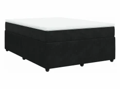 Clicnbuy Cama box spring con colchón terciopelo 140x190 cm