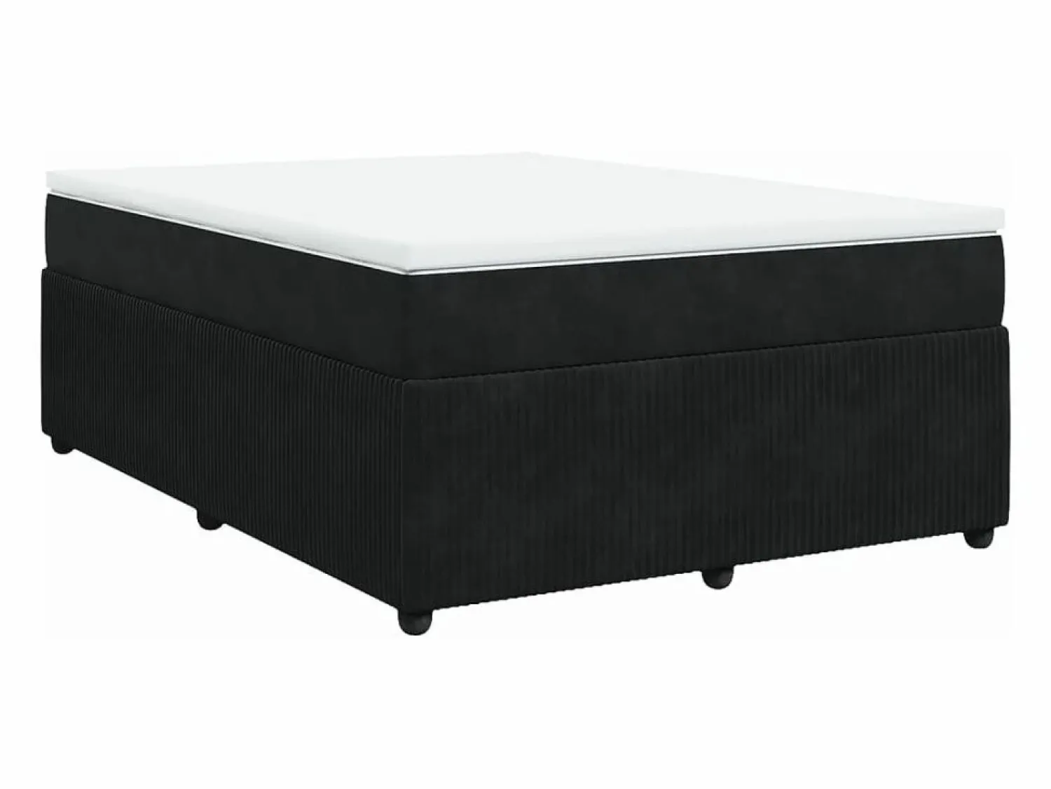 Clicnbuy Cama box spring con colchón terciopelo 140x190 cm