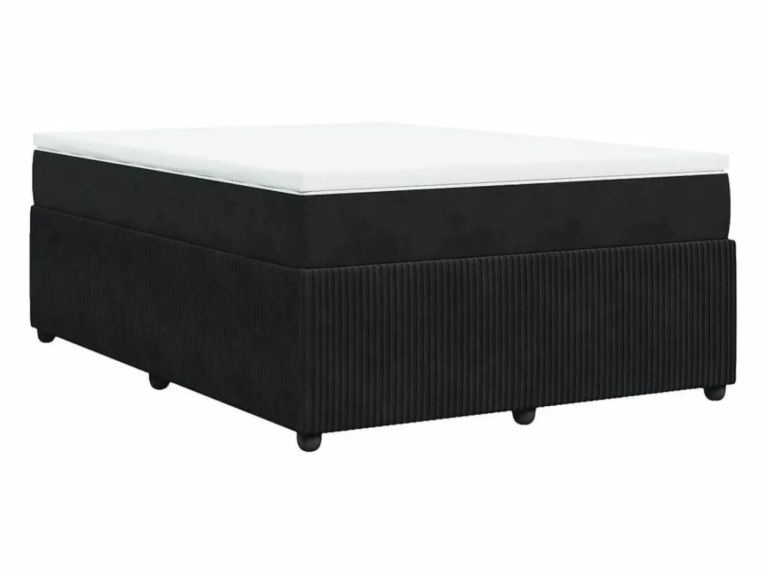 Clicnbuy Cama box spring con colchón terciopelo 140x190 cm