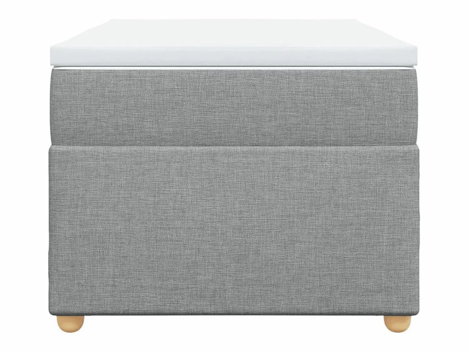 Discount Cama box spring con colchón tela claro 80x200 cm ES786435 Cama Continental Boxspring