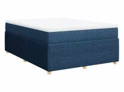 Clicnbuy Cama box spring con colchón tela 160x200 cm