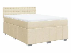 Clicnbuy Cama box spring con colchón tela color 160x200 cm