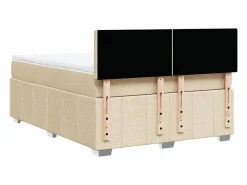 Clicnbuy Cama box spring con colchón tela color 160x200 cm