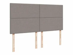 Clicnbuy Cama box spring con colchón tela gris taupe 180x200 cm Topo