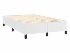Outlet Clicnbuy Cama box spring con colchón cuero sintético blanco 120x190 cm