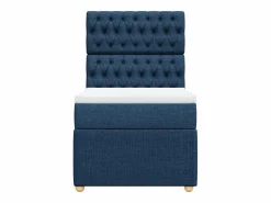 Clicnbuy Cama box spring con colchón tela 90x190 cm
