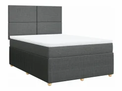 Online Clicnbuy Cama box spring con colchón tela oscuro 160x200 cm Gris