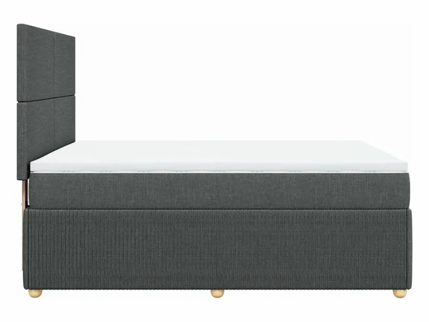 Online Clicnbuy Cama box spring con colchón tela oscuro 160x200 cm Gris