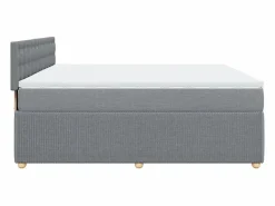 Hot Clicnbuy Cama box spring con colchón tela claro 180x200 cm Gris