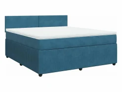 Clicnbuy Cama box spring con colchón terciopelo 180x200 cm