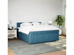 Clicnbuy Cama box spring con colchón terciopelo 180x200 cm
