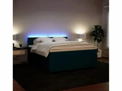 Clicnbuy Cama box spring con colchón terciopelo 180x200 cm