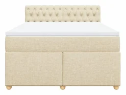 Discount Cama box spring con colchón tela color 160x200 cm Somier - 160X200Cm