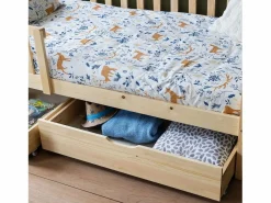 Discount Happy Garden Cama cabaña de madera con cajones para niños MARCEAU 190x90cm Marru00f3n