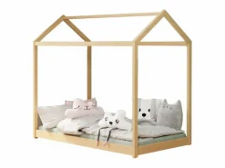 Outlet MSO Cama cabaña HUT de pino macizo para niños Color natural claro