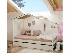 Best Cama cabaña madera 90x190cm Blanco