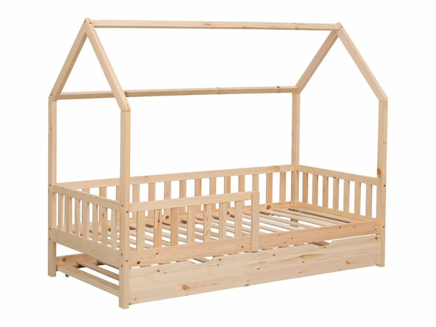 Best Happy Garden Cama cabaña nido para niños 190x90cm de madera MARCEAU Marru00f3n