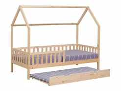 Best Happy Garden Cama cabaña nido para niños 190x90cm de madera MARCEAU Marru00f3n