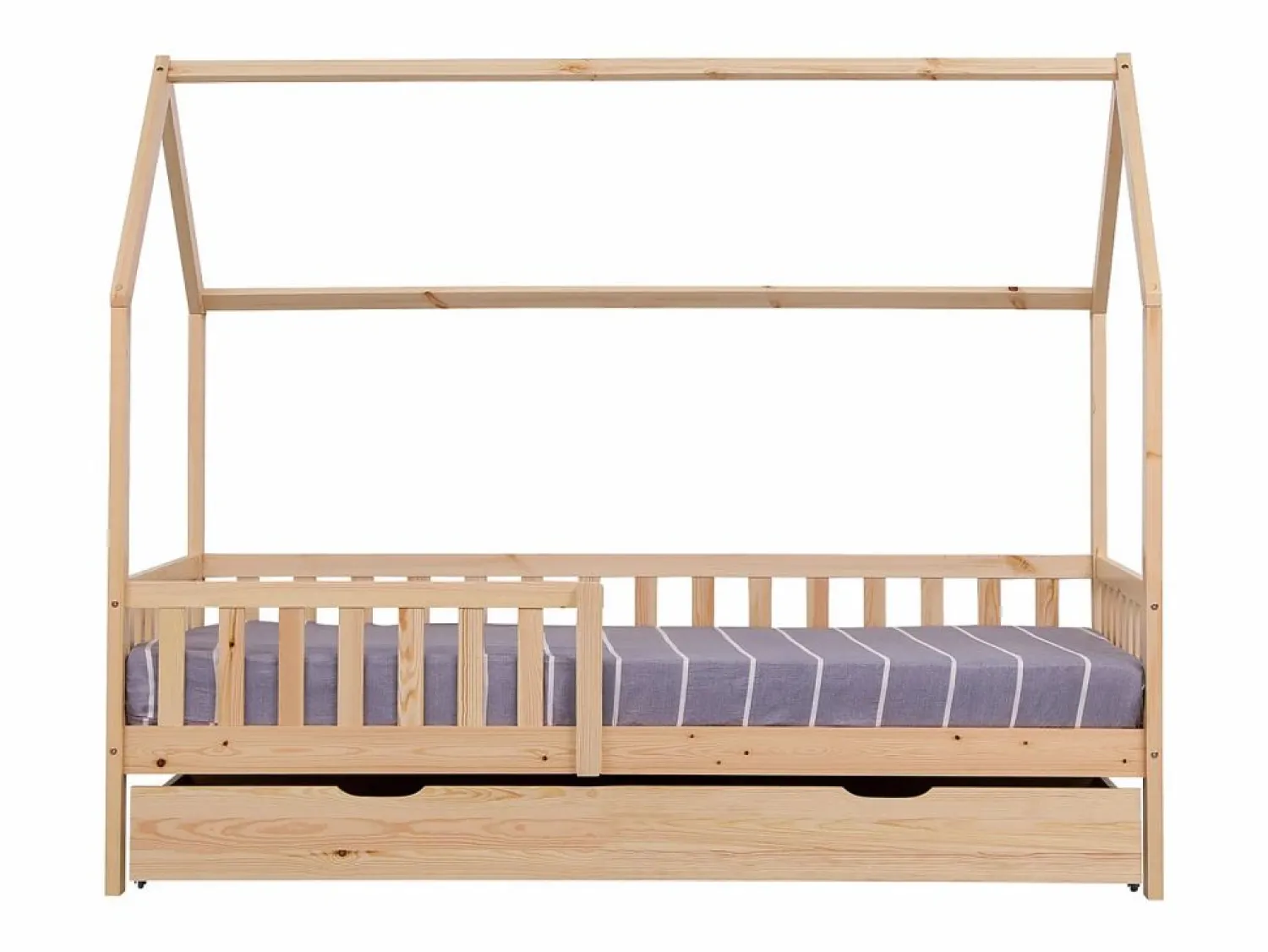 Best Happy Garden Cama cabaña nido para niños 190x90cm de madera MARCEAU Marru00f3n
