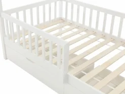 Vente-unique Cama cabina 90 x 190 cm con cajones de pino y MDF en color - KIRALIO