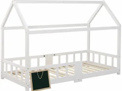 ModernLuxe Cama cabina 90x200 cm de madera maciza - con pizarra -