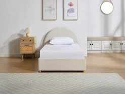 Clearance Vente-unique Cama canapé 90 x 190 cm en terciopelo acanalado color - LIRIMO Beige