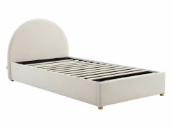 Clearance Vente-unique Cama canapé 90 x 190 cm en terciopelo acanalado color - LIRIMO Beige