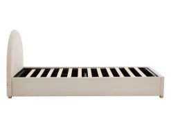 Clearance Vente-unique Cama canapé 90 x 190 cm en terciopelo acanalado color - LIRIMO Beige