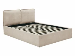 Vente-unique Cama canapé con funda extraíble 140 x 190 cm en tela + colchón - TENESE Beige