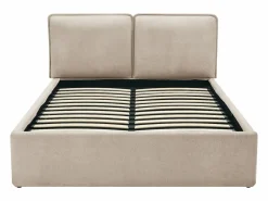 Vente-unique Cama canapé con funda extraíble 140 x 190 cm en tela + colchón - TENESE Beige