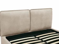 Vente-unique Cama canapé con funda extraíble 140 x 190 cm en tela + colchón - TENESE Beige