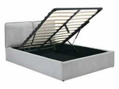 Discount Vente-unique Cama canapé con funda extraíble queen size 160 x 200 cm de tela + colchón - TENESE Gris claro