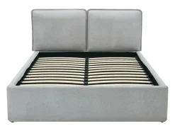 Discount Vente-unique Cama canapé con funda extraíble queen size 160 x 200 cm de tela + colchón - TENESE Gris claro