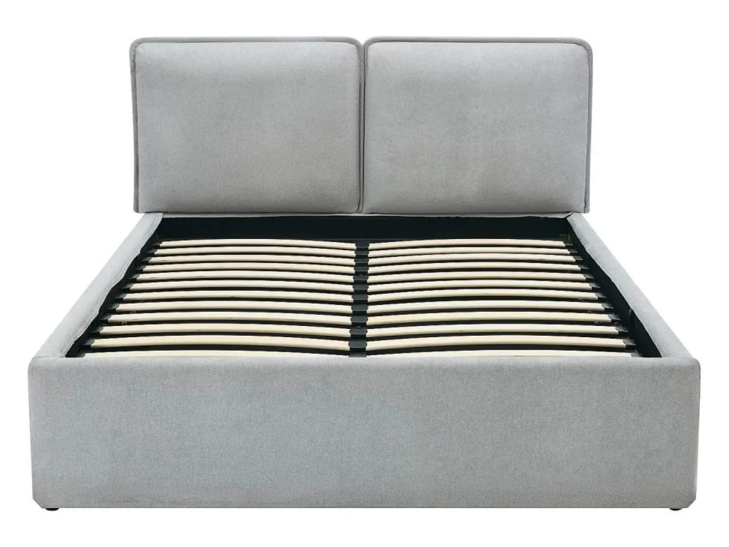 Discount Vente-unique Cama canapé con funda extraíble queen size 160 x 200 cm de tela + colchón - TENESE Gris claro