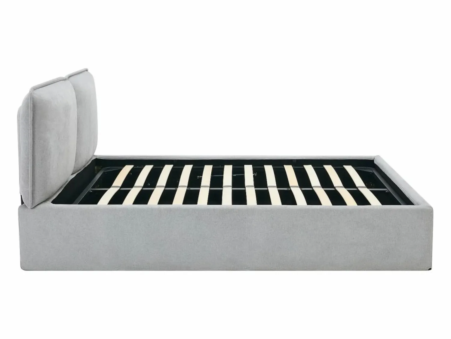 Discount Vente-unique Cama canapé con funda extraíble queen size 160 x 200 cm de tela + colchón - TENESE Gris claro