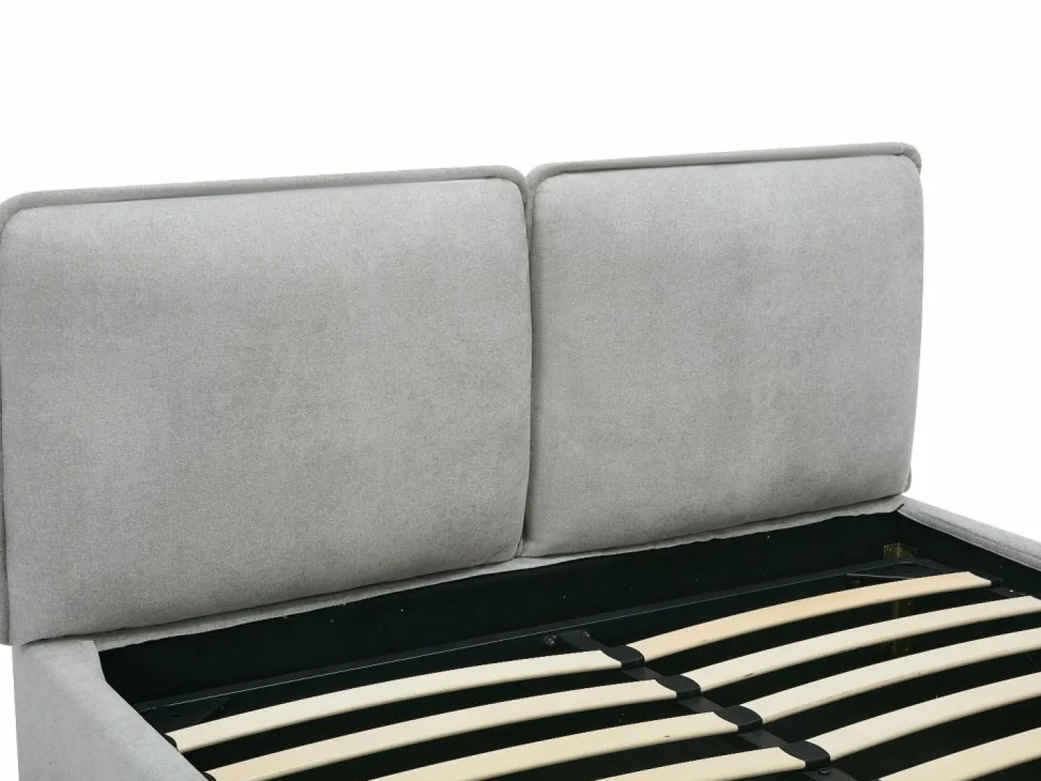Discount Vente-unique Cama canapé con funda extraíble queen size 160 x 200 cm de tela + colchón - TENESE Gris claro