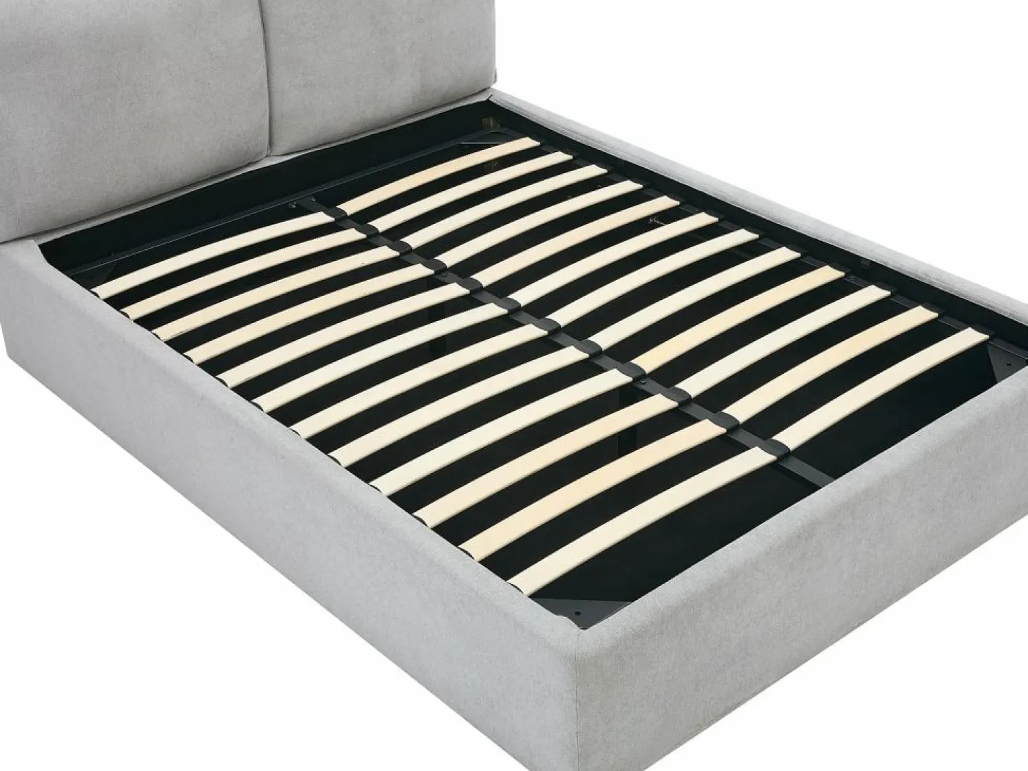 Discount Vente-unique Cama canapé con funda extraíble queen size 160 x 200 cm de tela + colchón - TENESE Gris claro