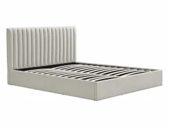 New Vente-unique Cama canapé king size 180 x 200 cm en tela - SARANELI Gris claro