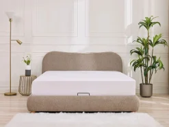 Hot Cama canapé queen size 160 x 200 cm en tela color - VANARI Cama Con Almacenaje|Cama Con Canapé