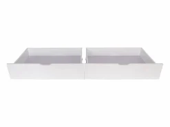 New Cama casita con barandilla + 2 cajones madera 90x190cm Blanco