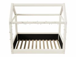 Best Cama casita 90x200cm - con tira de luz LED - Diseño de techo - MDF - (colchón no incluido) Cama Montessori