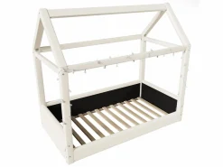 Best Cama casita 90x200cm - con tira de luz LED - Diseño de techo - MDF - (colchón no incluido) Cama Montessori