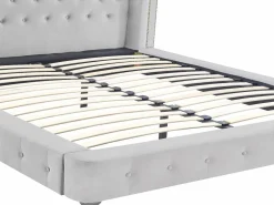 Sale Cama Chesterfield 180 x 200 cm pana + colchón - TONGERLA Cama Terciopelo