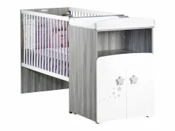 Discount Cama combinada de madera convertible de 120x60 a 90x190 Mueble De Bebé