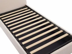 Sale Vente-unique Cama con almacenaje LIRIMO de 90 x 190 cm en tejido bouclé color Crema