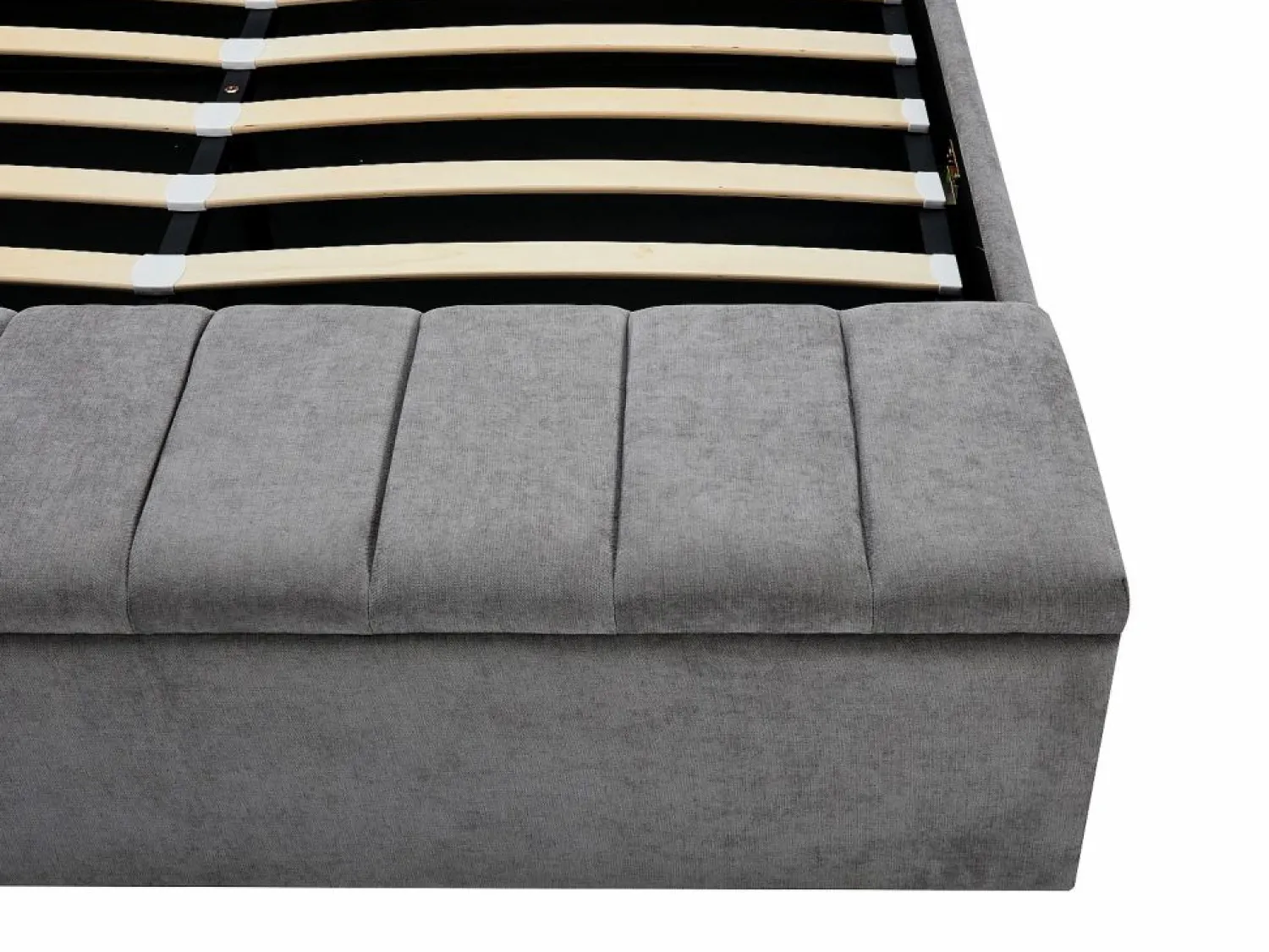 Vente-unique Cama con almacenamiento de 180 x 200 cm con banco en tela color + colchón - DOUINO