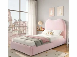 New Cama con almacenamiento infantil 90x200 cm - con cabecero acolchado - Revestimiento de terciopelo - (colchón no incluido) Cama Terciopelo|Cama Con Canapé