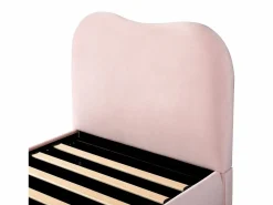 New Cama con almacenamiento infantil 90x200 cm - con cabecero acolchado - Revestimiento de terciopelo - (colchón no incluido) Cama Terciopelo|Cama Con Canapé