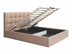 Discount Cama con arcón king size 200 x 200 cm de terciopelo en color - MIRDAL Cama Terciopelo